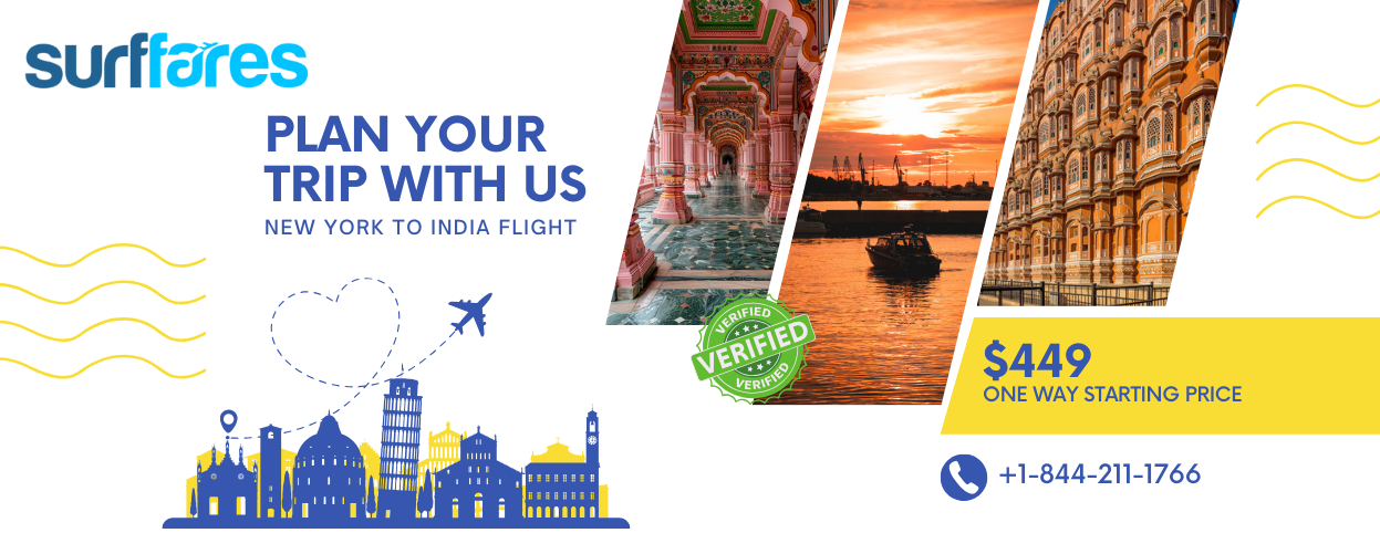 New York To India Flight - call now